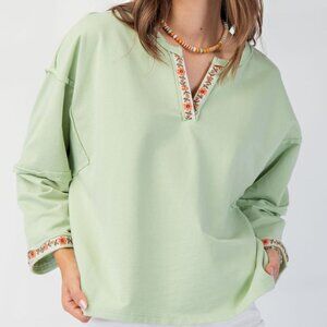 Washed Terry Pullover